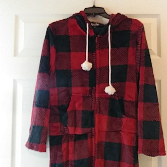 Soft & Cozy Plush Hooded Onesie - Picture 2 of 6